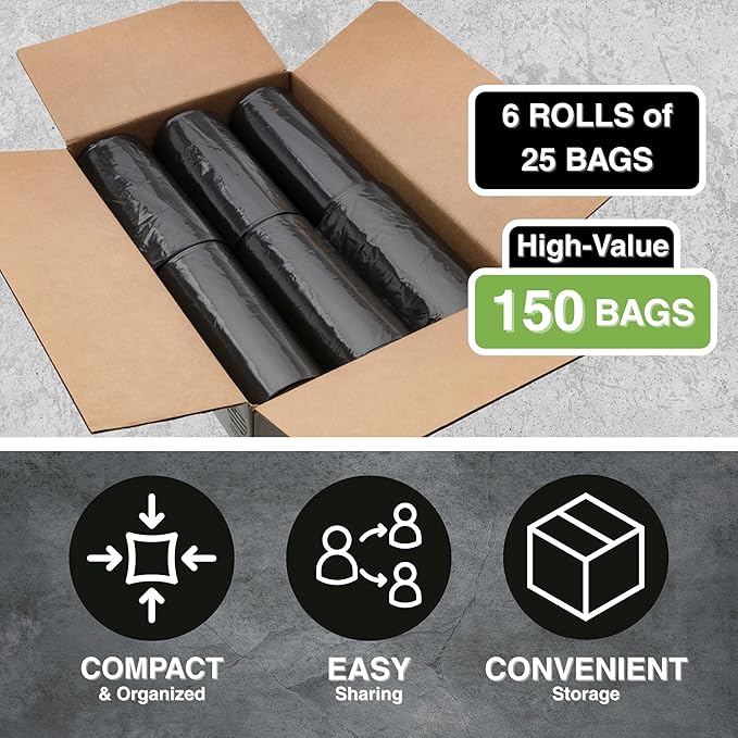 33 Gallon Garbage Trash Bag 33X39 1.2 Mil Black 150 Count Can Liner Bulk 30 Gallon 31 Gallon 32 Gallon 34 Gallon 35 Gallon Made in USA