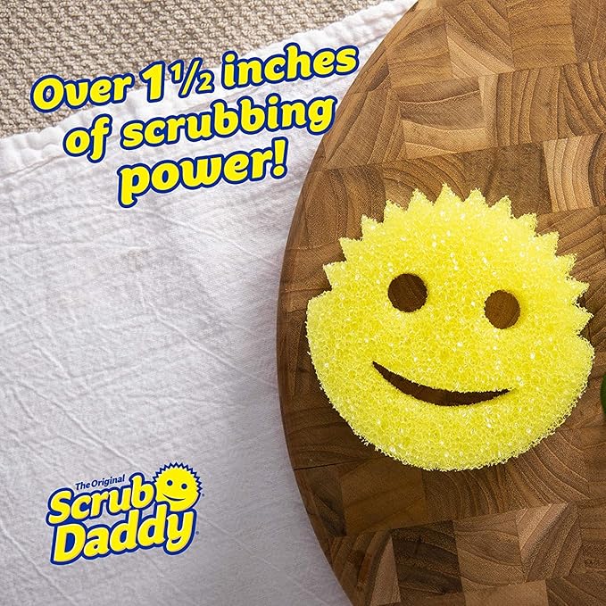 Scrub Daddy - The Original Scrub Daddy - Scratch-Free Multipurpose Dish Sponge - BPA Free &amp Made with Polymer Foam - Stain &amp Odor Resistant Kitchen Sponge (1 Ct)