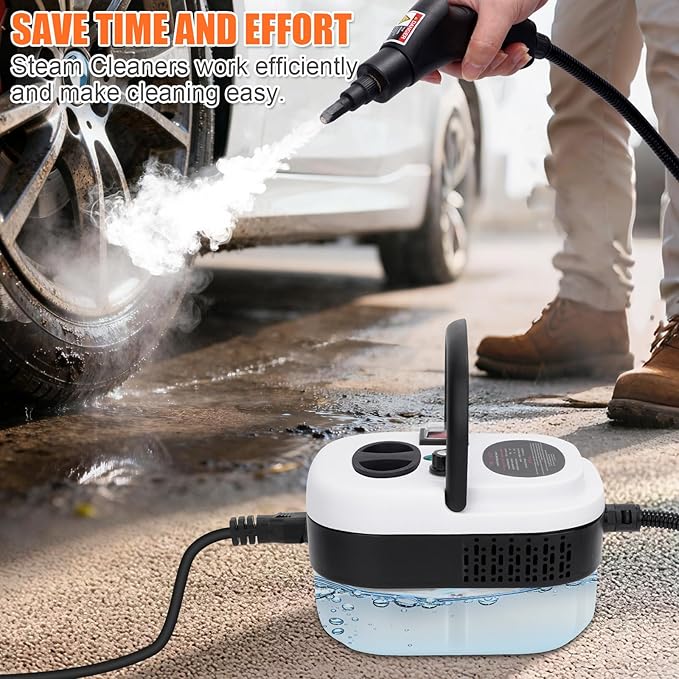 7 in 1 Steam Cleaner 2500W High Pressure Steamer for Cleaning Car Steamer Handheld Steam Cleaner for Home Use Hardwood Floor Steam Cleaner for Upholstery Kitchen Bathroom Grout