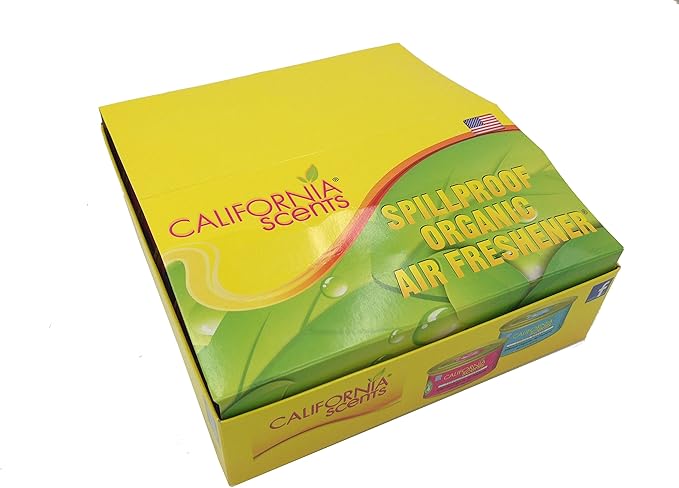 California Scents Spillproof Organic Air Freshener Golden State Delight 1.5 Ounce Canister (Pack of 18)