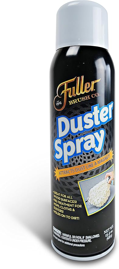 Fuller Brush Duster Spray – 15.5 oz Multi Surface Dust Removing Sprayer - Safe Household Cleaning For Floors Furniture Blinds &amp Car Interiors (Pack of 1)