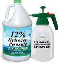 Nature's Freedom 12% Hydrogen Peroxide with Pump Sprayer Food Grade H2O2 and Purified Water Only 1 Gallon Solution