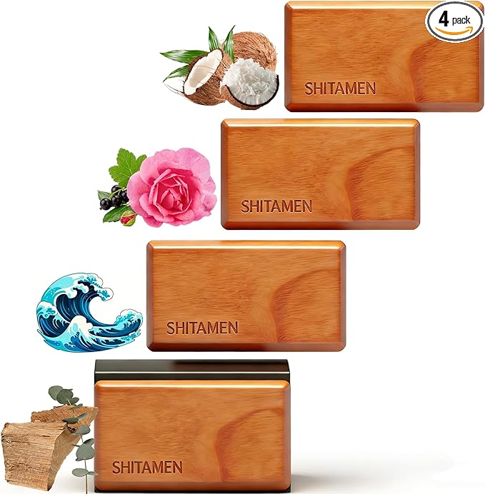 Car Air Freshener Wood Air Freshener Car Odor Eliminator for Visor Clip 4-Pack Variety Scent Refill Long Lasting - CLIP INCLUDED (Teak-Cabana-Ocean-Black Currant Rose)