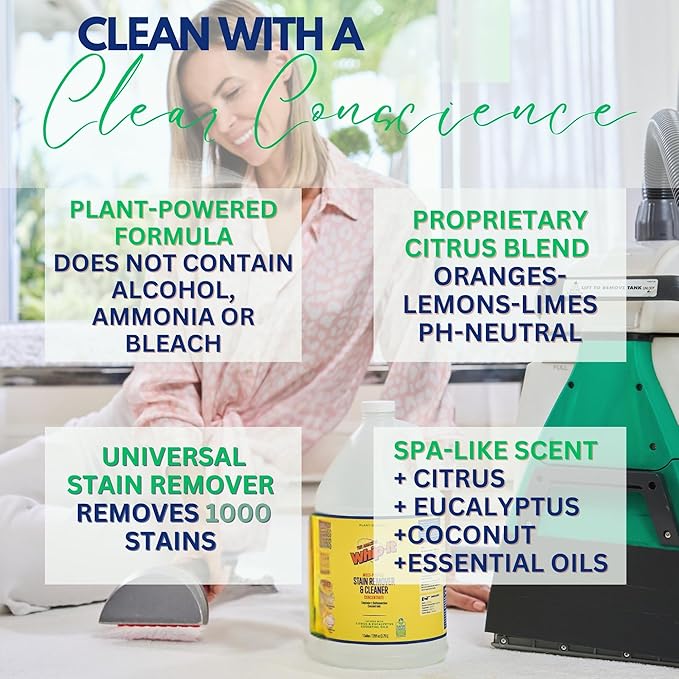 Whip It Cleaner Concentrate Multi Purpose Stain Remover Plant Based Enzyme Cleaner Cleaning Food Grease Coffee Wine Baby Stains Over 500 uses Made in the USA 1 Gallon128-ounce