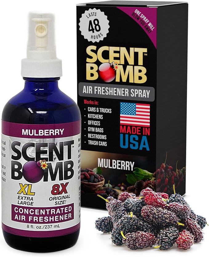 Scent Bomb Mulberry Air Freshener Spray Long-Lasting Odor Eliminator for Home &amp Car Effective Deodorizer Spray