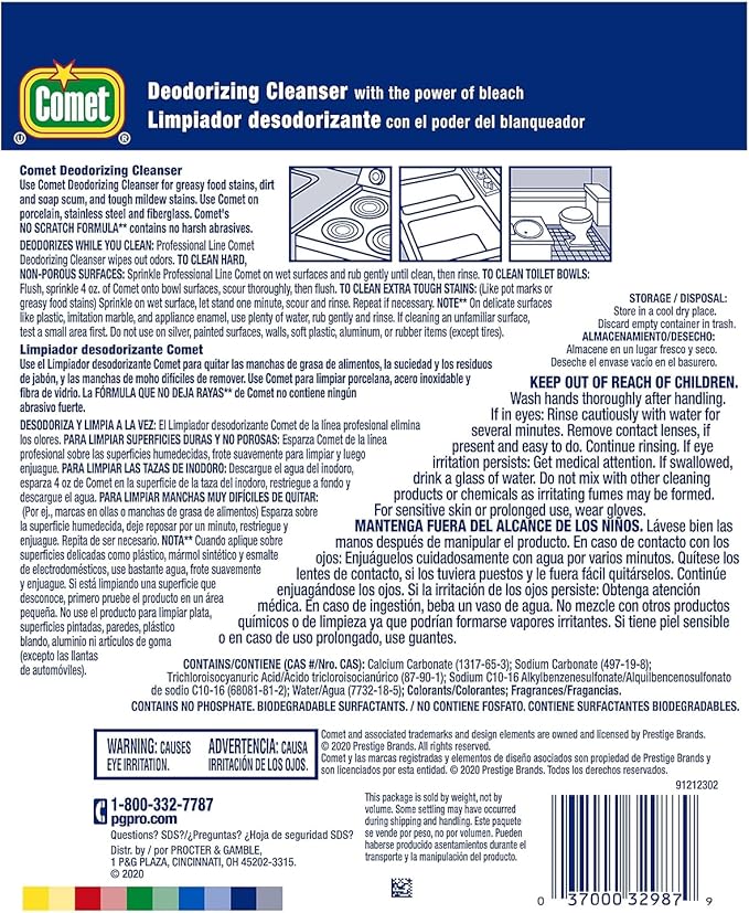 Cleanser w/Chlorinol Powder 21oz. Canister 24/Carton