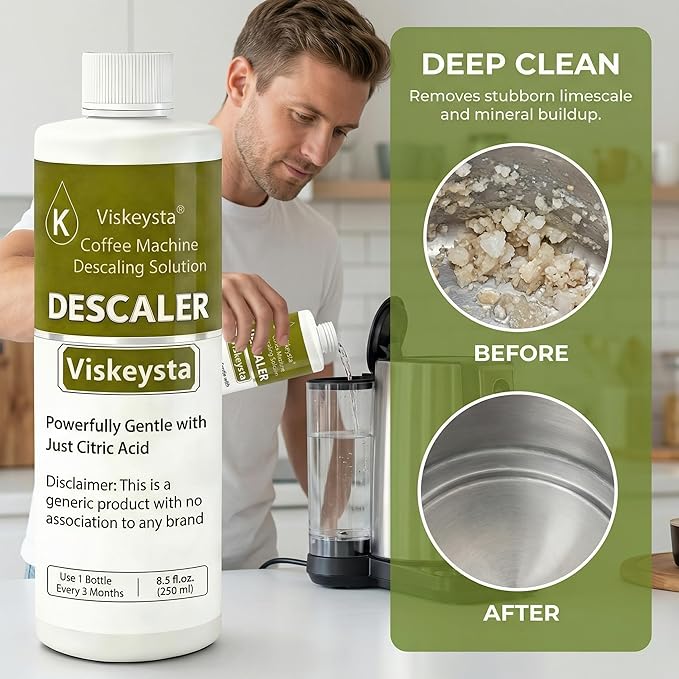 6-Month Maintenance Kit for Keurig: 2 Descalers + 4 Filters + 8 Cleaning Pods Compatible with Keurig Classic/1.0/2.0 K-Cup Coffee Makers