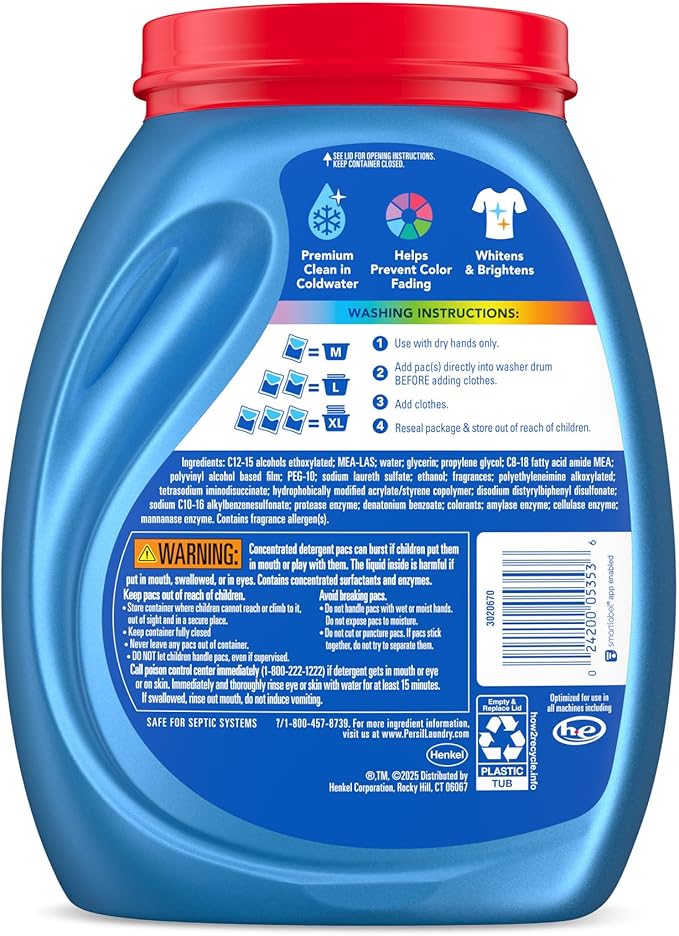 Persil Ultra Pacs Original Everyday Clean Laundry Detergent 100 count