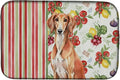 Caroline's Treasures Red Saluki Vegetables Dish Drying Mat Absorbent Dish Drying Mat Pad for Kitchen Counter Dish Drainer Mat for Countertop 14 x 21 Multicolor