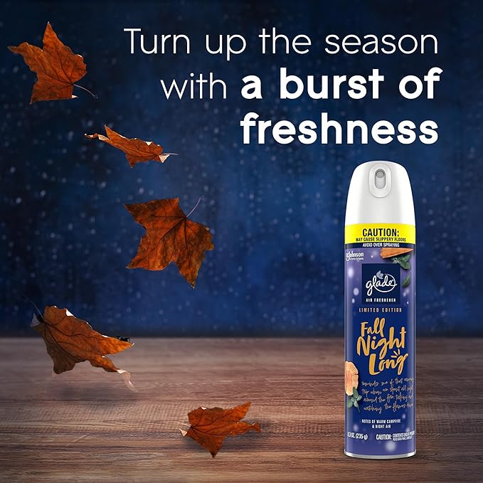 Glade Air Freshener Room Spray Fall Night Long 8.3 oz 2 Count