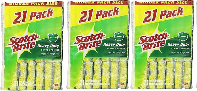 Scotch-Brite Heavy Duty Scrub Sponge (21ct.) (Pack 3)