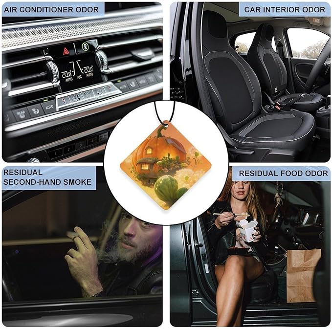 5PCS Car Air Freshener Hanging Personalized Double Sided Witch's Twilight Car Fresheners Long Lasting New Cars Scents Cute Automotive Freshies for Closets Drawers (tea)