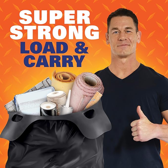 Hefty Heavy Duty Trash Bags Large | 42 Gallon | For Contractors | 26 Count Pack of 2