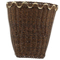 NUOBESTY Storage Basket Multi-Function Waste Basket Natural Style Trash Can for Home