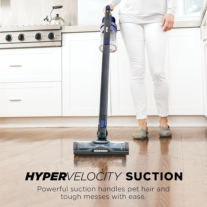 Shark | Pet Cordless Vacuum Cleaner | LED Headlights | Removable Handheld Vacuum for Pet Hair | Crevice Tool &amp Pet Multi-Tool Included | 40min Runtime | For Carpet &amp Hard Floors | Grey | IX141