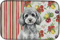 Caroline's Treasures Toy Silver Poodle Vegetables Dish Drying Mat Absorbent Dish Drying Mat Pad for Kitchen Counter Dish Drainer Mat for Countertop 14 x 21 Multicolor
