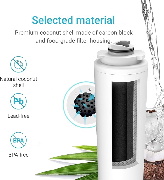 [WITH CHIP] AQUA CREST WF283-R Replacement for Elkay® 51300C Compatible with Elkay® ezH20® and Halsey Taylor® Bottle Filling Stations NSF/ANSI 42 Reduces Chlorine Bad Taste &amp Odor 3 Packs