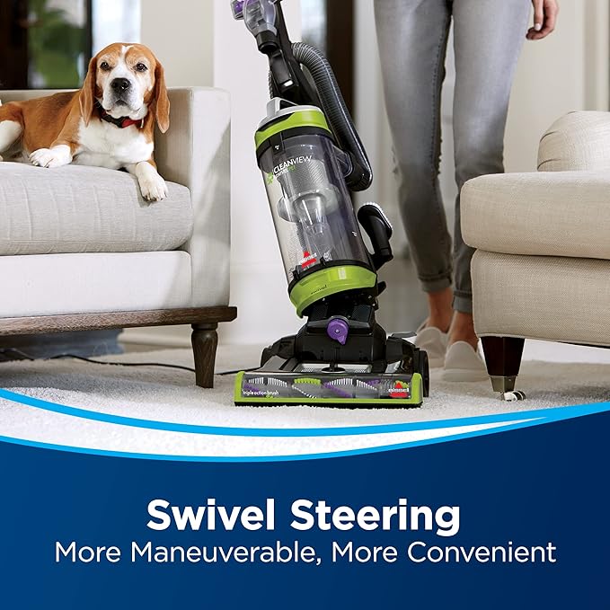 Bissell 2252 CleanView Swivel Upright Bagless Vacuum with Swivel Steering Powerful Pet Hair Pick Up Specialized Pet Tools Large Capacity Dirt Tank Easy Empty