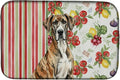 Caroline's Treasures Brindle Great Dane Vegetables Dish Drying Mat Absorbent Dish Drying Mat Pad for Kitchen Counter Dish Drainer Mat for Countertop 14 x 21 Multicolor