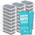 Individually Wrappe Dishwashing Sponges Bulk Kitchen Cleaning Scouring Pads Dish Sponges Washing Disposable Dishes Soap Wipes Scrubbers Short Term Rental Supplies for Travel Camping 60 Pack (Grey)