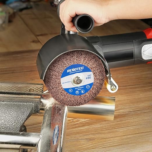 4 Burnishing Wheel 4 Pack Wire Drawing on Metal 100x100mm Coarse Grit 80 Polishing &amp Satin Finishing
