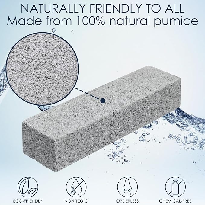 36 Pack Pumice Stone Toilet Bowl Cleaner with Handle Pumice Stone for Cleaning Toilets Stove Bathtubs Grills Swimming Pools Sinks Pumice Stone Stick Powerfully Cleans Hard Water Rings