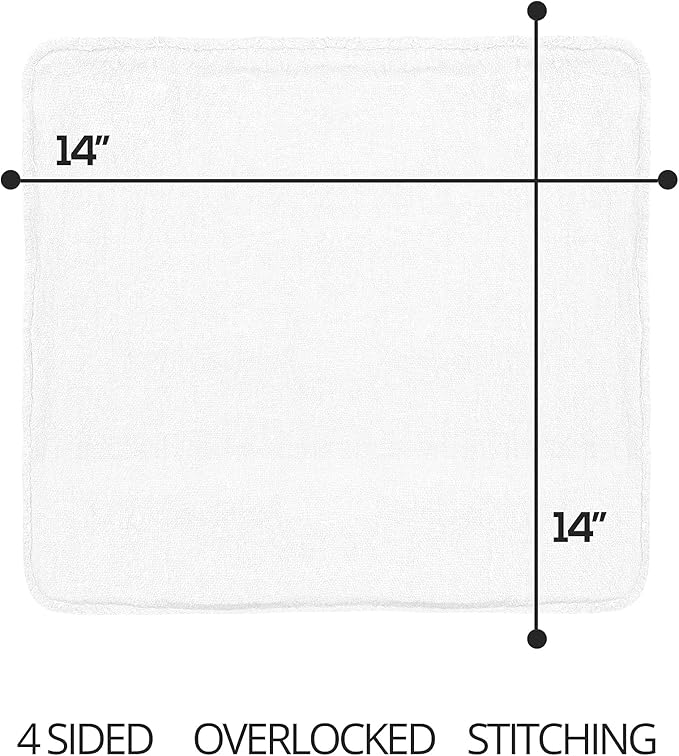 Cotton Shop Rags – (Pack of 150) Size 12x14 Inches Cleaning Rags – Absorbent Shop Towels and Multipurpose Cleaning Towels for Automobiles Industries Garage and Homes (White)