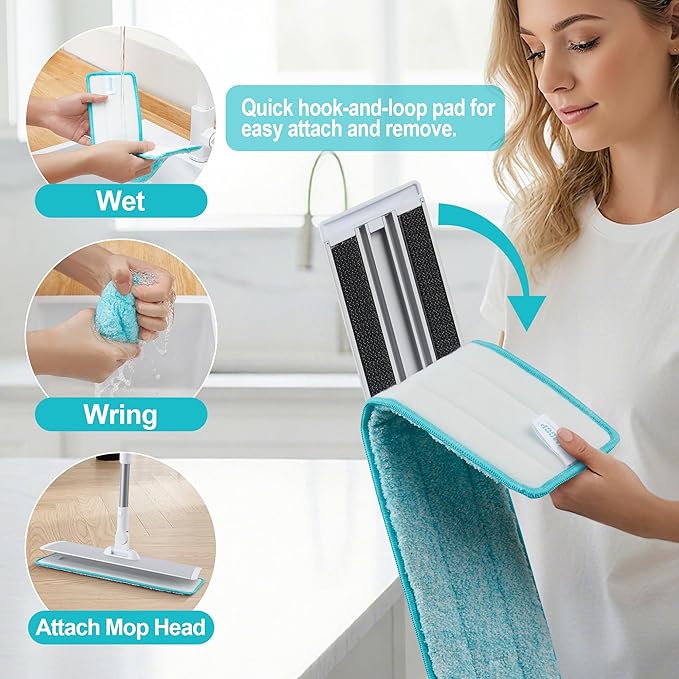 JOYMOOP 36 Inch Commercial Dust Mop for Hardwood Floors Heavy Duty Industrial Wet Dry Mops with Telescopic Handle Includes 5 Microfiber Mop Pads
