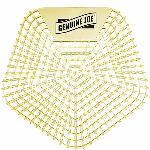 Genuine Joe Urinal Screen Citrus Scent for 30 Days Yellow 10 Count