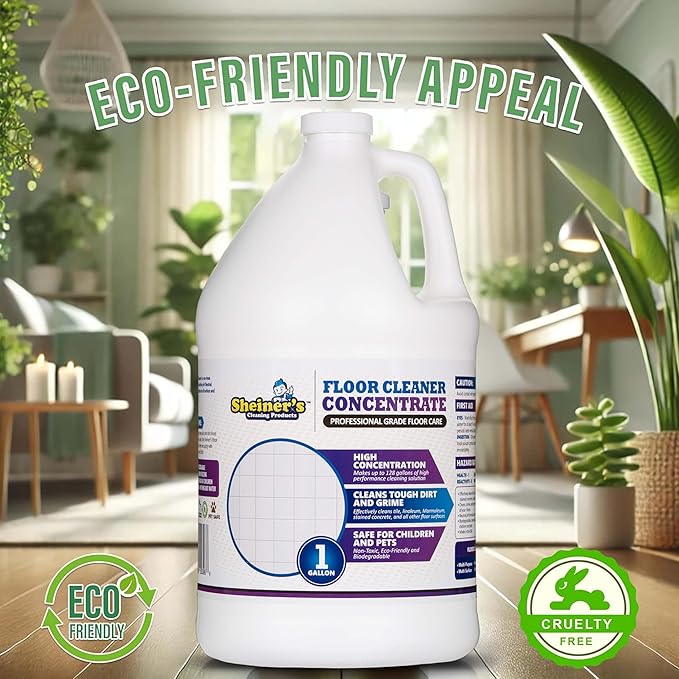 Sheiner's Multipurpose Cleaner Concentrate No-Rinse Floor Cleaner for Mopping &amp Floor Degreaser for Home Safe for Kids &amp Pets Non-Toxic Lavender Scent All Purpose Cleaner Supplies1-Gallon.