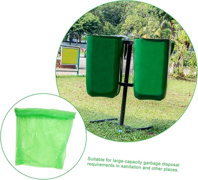 FRCOLOR 50pcs Thickened Tear-resistant Plastic Trash Bags Kitchen Bathroom Garbage Bags Heavy-duty PE Material for Home Office Commercial Waste Disposal