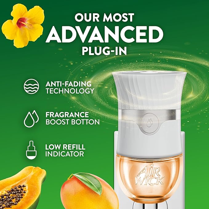 Air Wick Plug in Scented Oil Refill 10ct Hawaii Air Freshener Eco Friendly Essential Oils