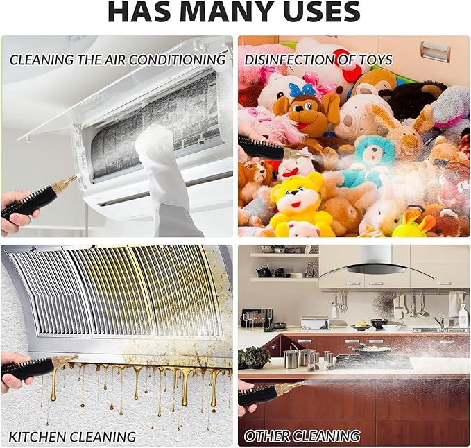 High Temperature Pressurized Steam Handheld High Pressure Steam Cleaning Machine Portable 110 V Tank for Air Conditioning Kitchen Range Hood