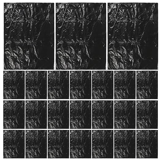 25pcs Black Plastic Trash Bags 90x110cm Thickened 2.5mil Garbage Bags for Kitchen Bathroom Office Bedroom Waste Disposal