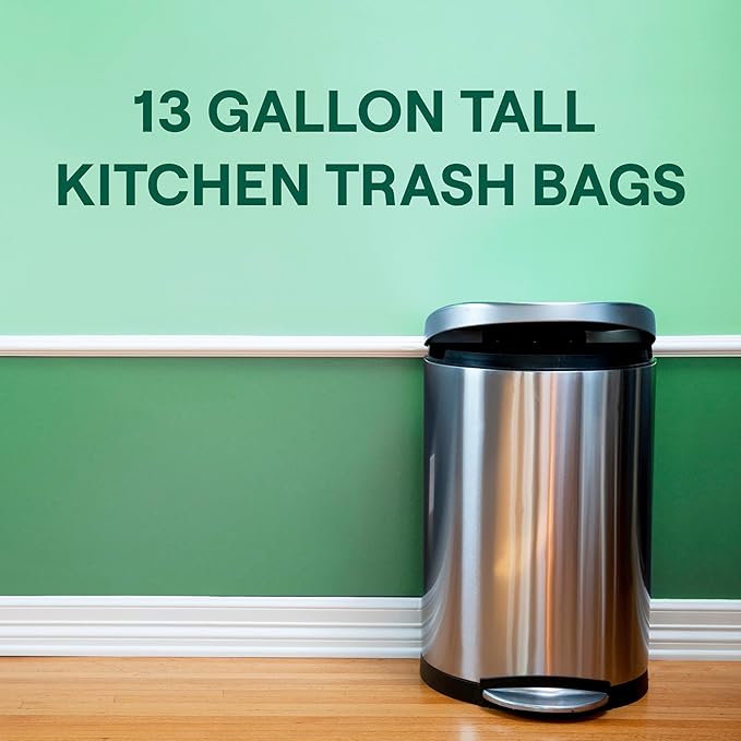 Seventh Generation Extra Strong Tall Kitchen Trash Bags 13 Gallon Pack of 6 30 count