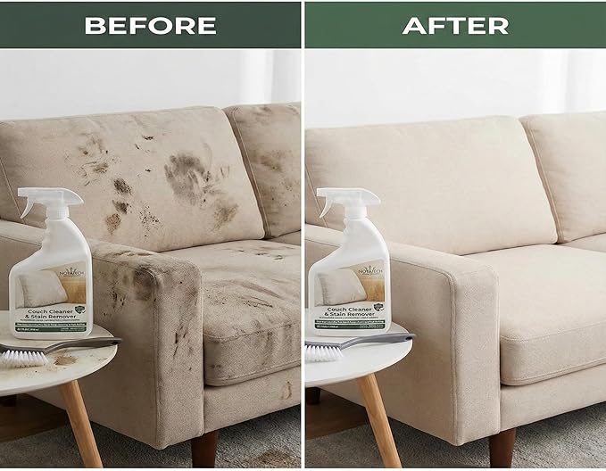 Couch Cleaner and Stain Remover Spray – Professional Strength Multi-Surface Fabric and Upholstery Cleaner – Pet-Safe Non-Toxic Quick-Drying for Couches Sofas &amp Car Interiors (combo)