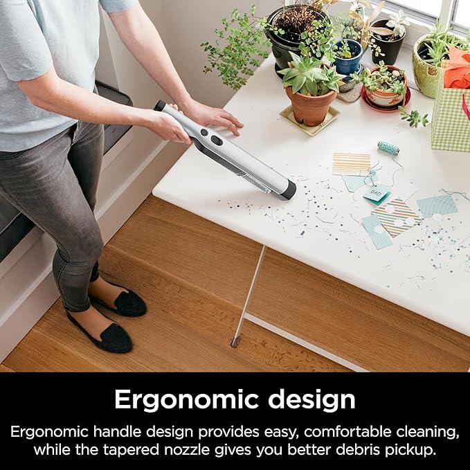 Shark WANDVAC Cordless Hand Vac Lightweight Versatile and Portable at 1.4 lbs. Powerful Suction Charging Dock One-Touch Empty NEW Furfins Tool &amp Crevice Tool for Pet &amp Home Gray WV201W