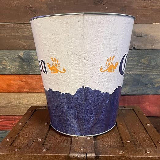 SOTT Corona Tapered Metal Trash Bin Wastebasket Vintage Inspired Retro Home Decor (10.5 Dia x 11 Tall)