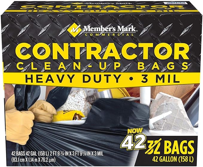 Members Mark Commercial Contractor Clean-up Trash Bags (42 Gal. 42 Ct.)
