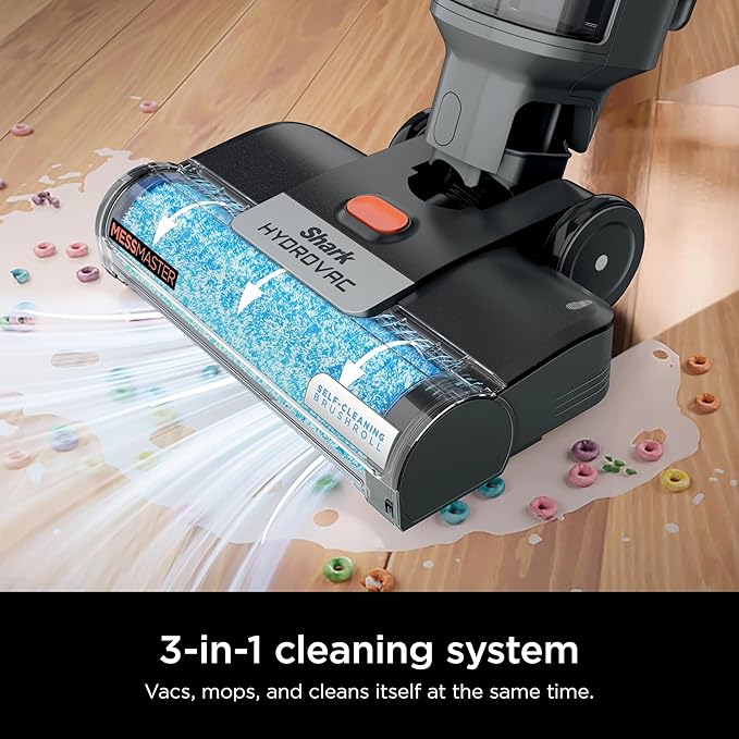 SHARK WD160 HydroVac MessMaster XL 3-in-1 Vacuum Mop &amp Self-Cleaning System for Multi-Surface Cleaning Perfect Hardwood Tile Marble Area Rug (RENEWED)