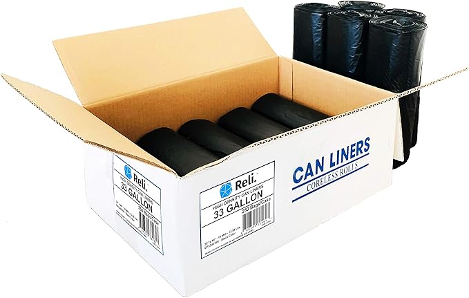 Reli. 33 Gallon Trash Bags (250 Bags) &amp 33 Gallon Trash Bags (250 Bags)