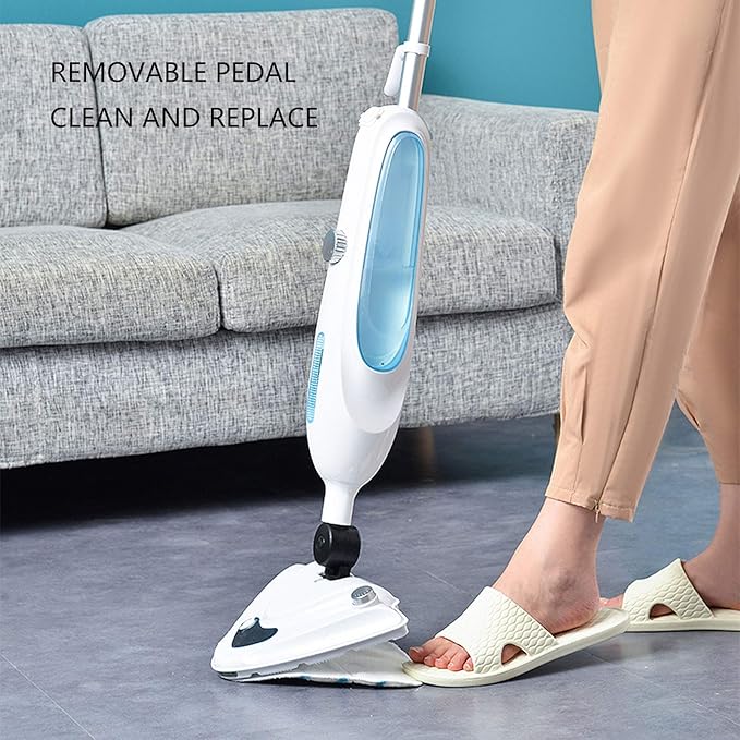 Steam Mop Cleaner Hand 3-in-1 Multifunctional Surface Vacuum Cleaner Cleaning and Dry Cleaning High-Efficiency Household Steam Cleaner Blue (Blue)