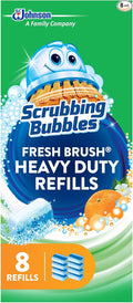 Scrubbing Bubbles Toilet Bowl Wand Cleaner Refills Fresh Brush Heavy Duty Cleaner Toilet Refill Pads Removes Limescale &amp Odors Citrus Scent 8 Count (Pack of 8)