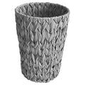 Wicker Trash CanSmall Bathroom Trash CanWaterproof Wicker Waste Basket for BathroomHandwoven Wastebasket for Office2 Gallon Grey Round