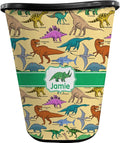 Personalized Dinosaurs Waste Basket - Double Sided (Black)