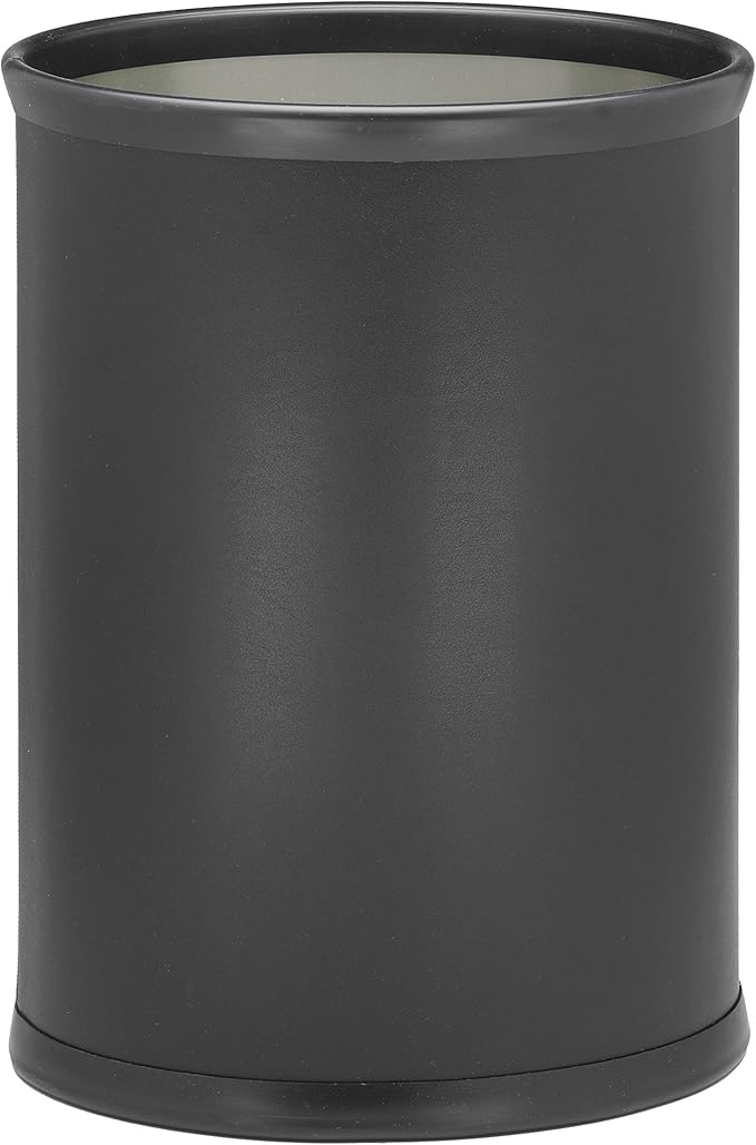 Kraftware Fun Colors Oval Wastebasket 14” Black