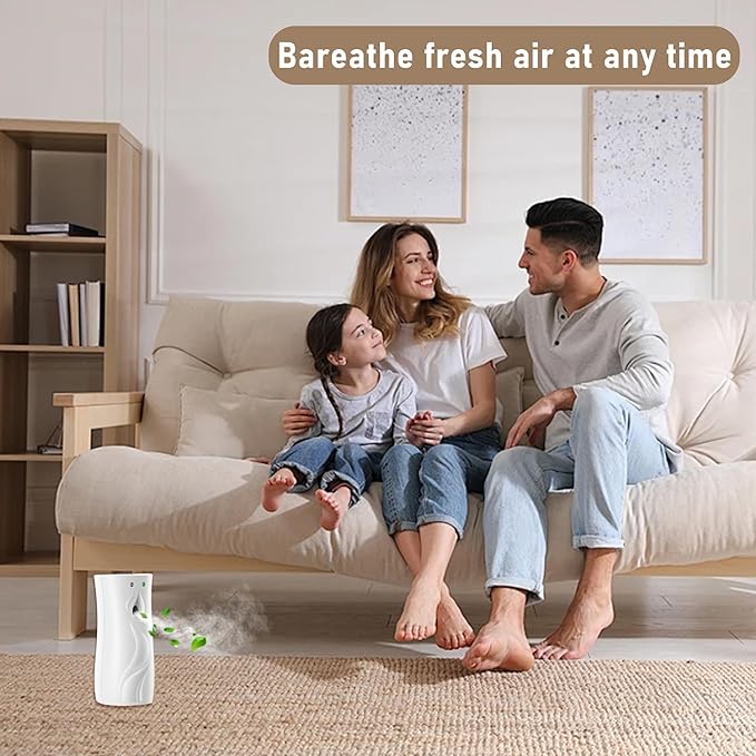 Automatic Air Freshener Spray Dispenser 3-Pack Wall Mounted or FreestandingMultiple Time SettingsCommercial and Home Use in Bathrooms Offices Living Rooms and Commercial Places (White 1121)