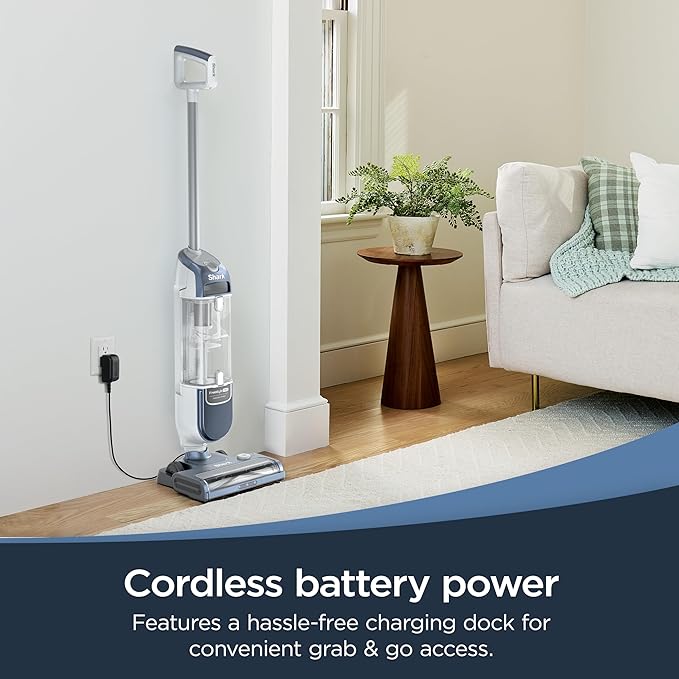 Shark Freestyle Max Cordless Upright Vacuum Multi-Surface Cleaning Lightweight Easy Maintenance with Large Dust Cup and 2-Speed Brushroll LED Headlights Nordic Blue SV2002