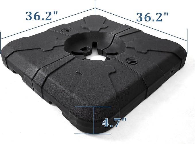 Cantilever Patio Umbrella Base 220lbs Capacity Heavy Duty Outdoor Offset Umbrella Base Sand/Water Filled Umbrella Stand Weights