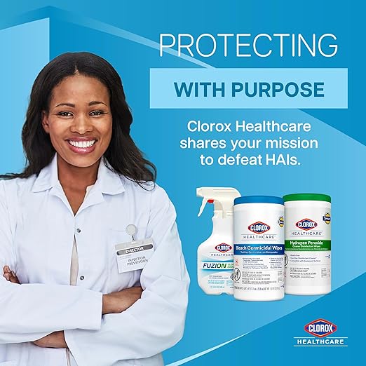Clorox Healthcare Hydrogen Peroxide Cleaner Disinfectant Refill Bleach Free 128 Fluid Ounces (Package May Vary)